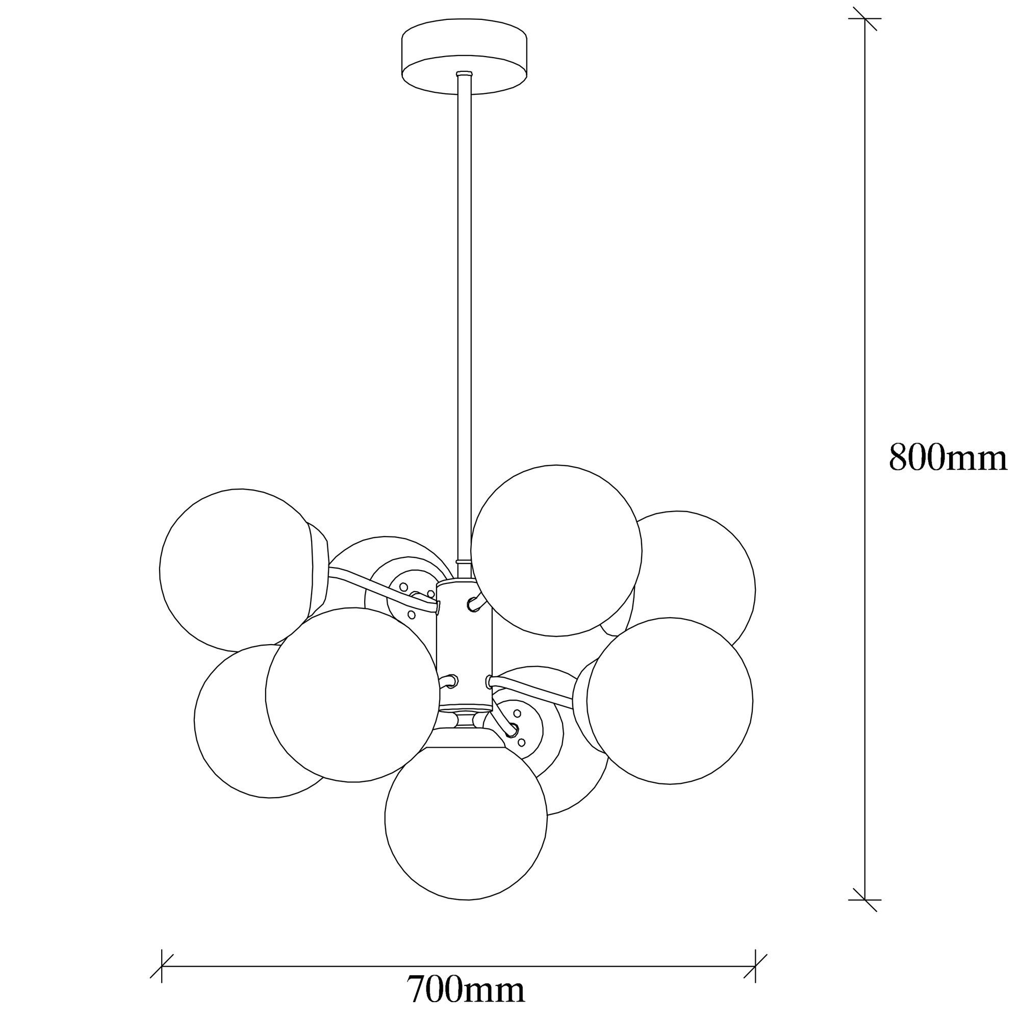 Suspension Globus Globes Curve Laiton Patin Verre Opalin L